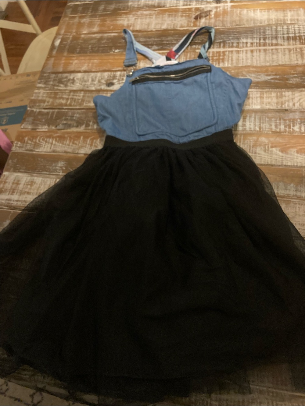 Sean John Blue Bodice with Black Tulle Skirt Kids Dress